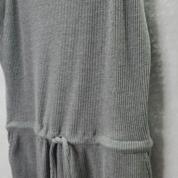 Chaser Cozy Rib Low Back Tank Jumpsuit Grey Size Small